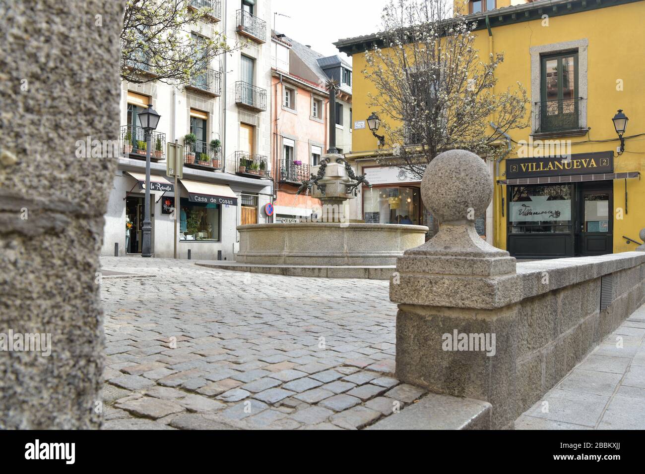 Plaz Dela Cruz, San Lorenzo de El Escorial Foto Stock