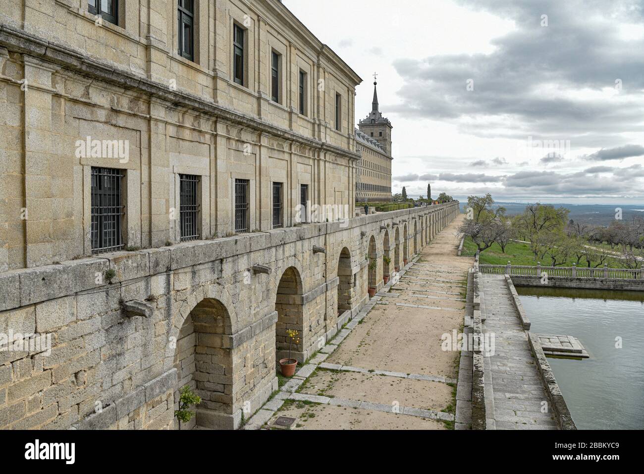 Il Monastero dell'Escorial di San Lorenzo de El Escorial Foto Stock