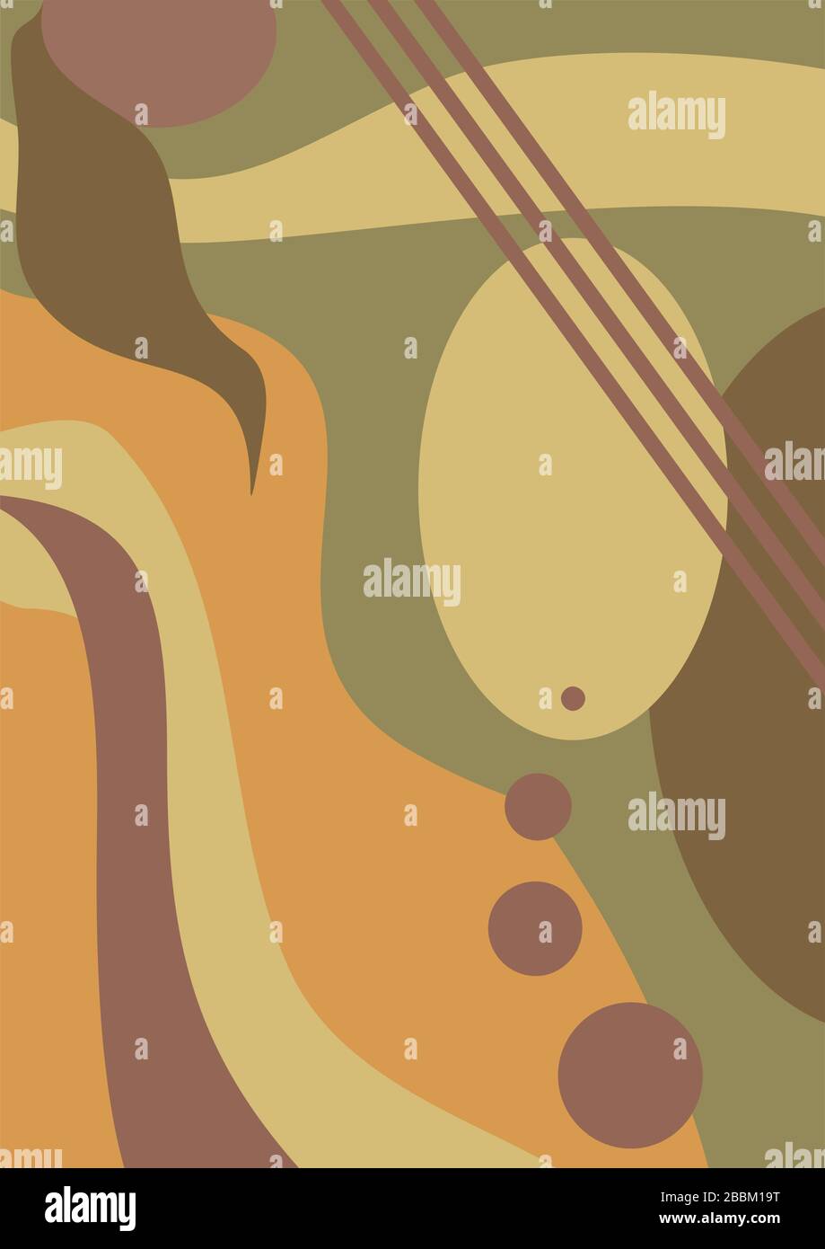 Composizione vettoriale astratta in colori marroni Illustrazione Vettoriale