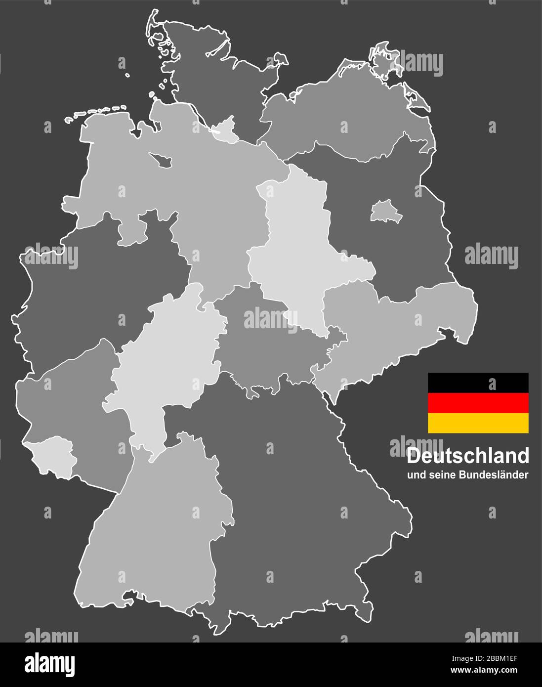 paese dell'europa occidentale germania e stati federali Illustrazione Vettoriale