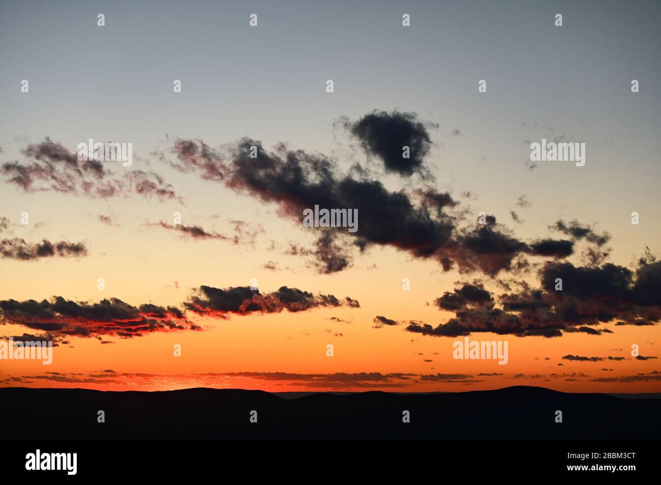 Tramonto su Mount Greylock, Massachusetts Foto Stock