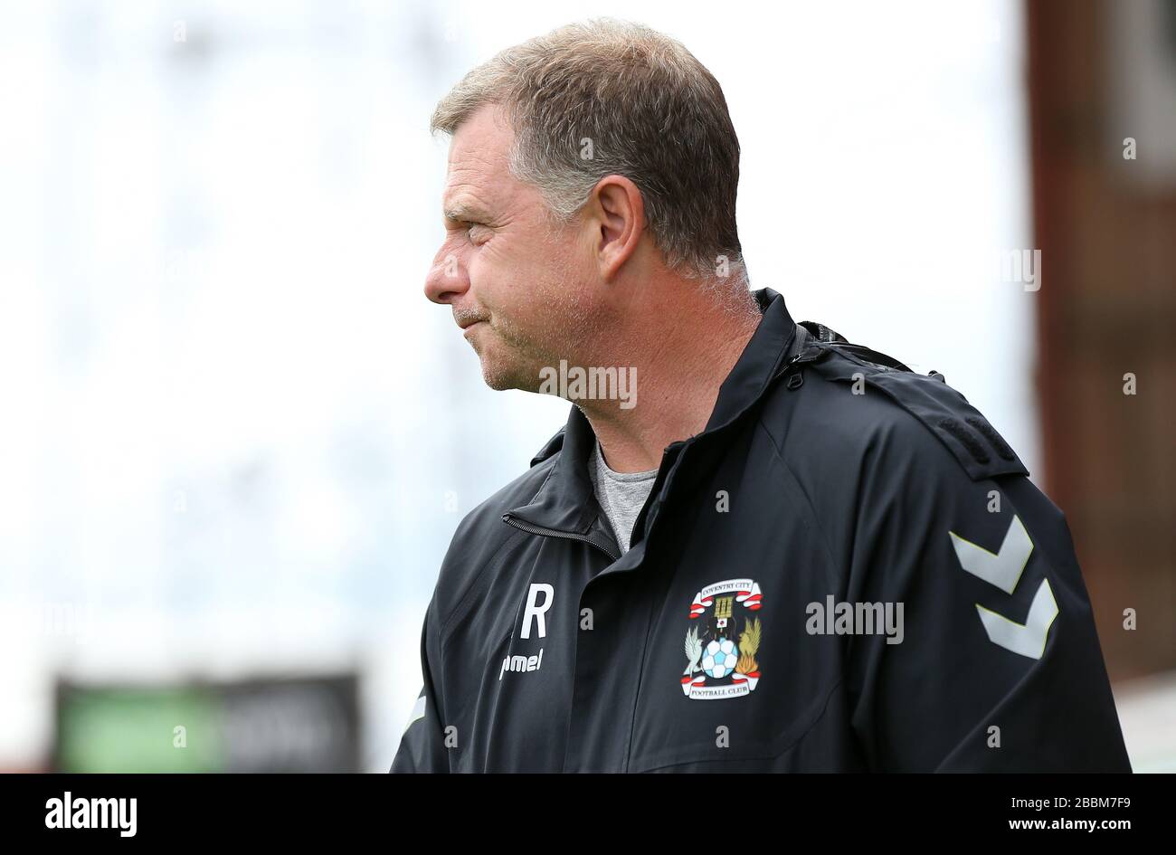 Mark Robins, responsabile della città di Coventry, durante la partita pre-stagionale presso la zona della contea di Energy Check Foto Stock