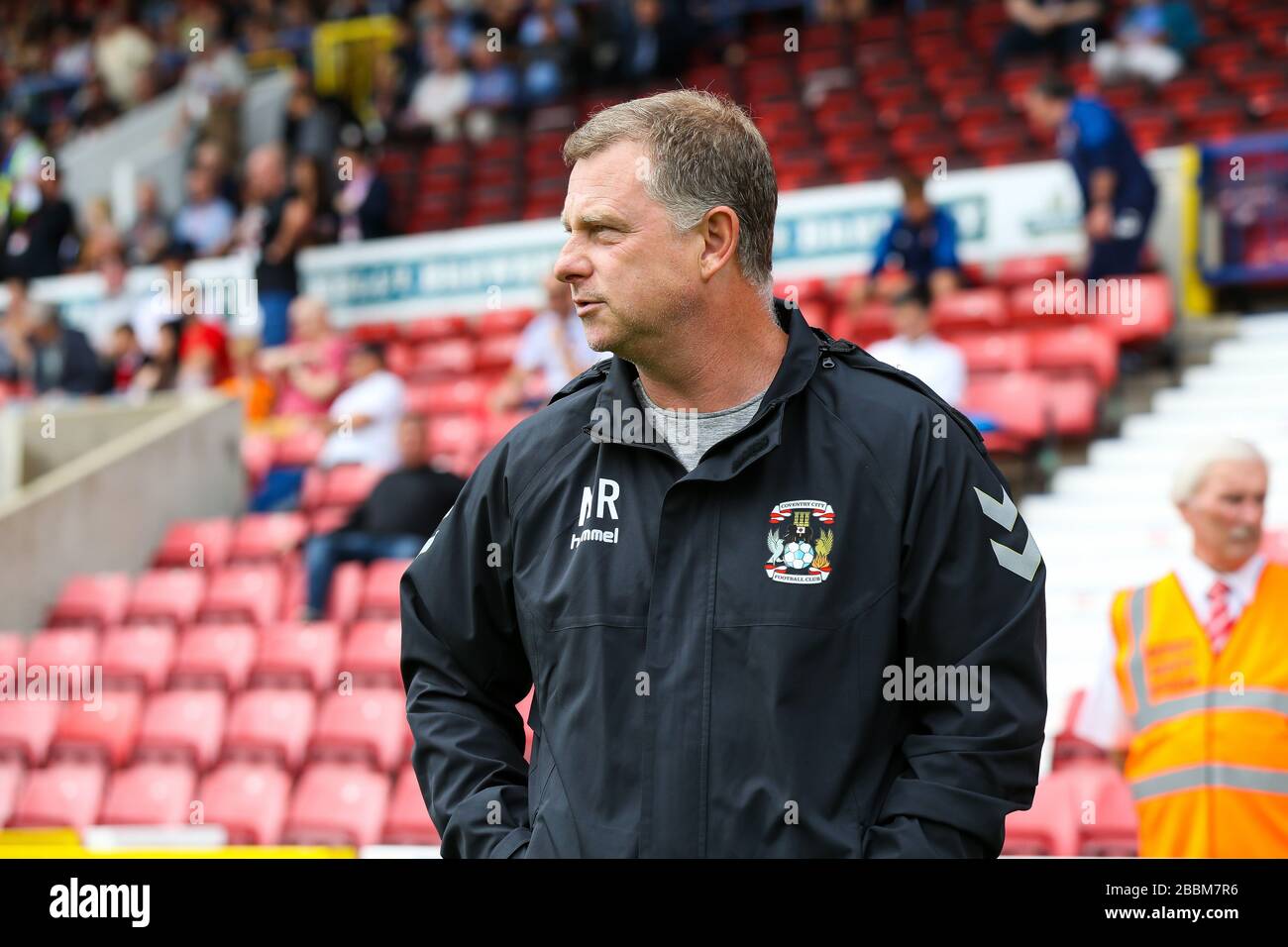 Mark Robins, responsabile della città di Coventry, durante la partita pre-stagionale presso la zona della contea di Energy Check Foto Stock