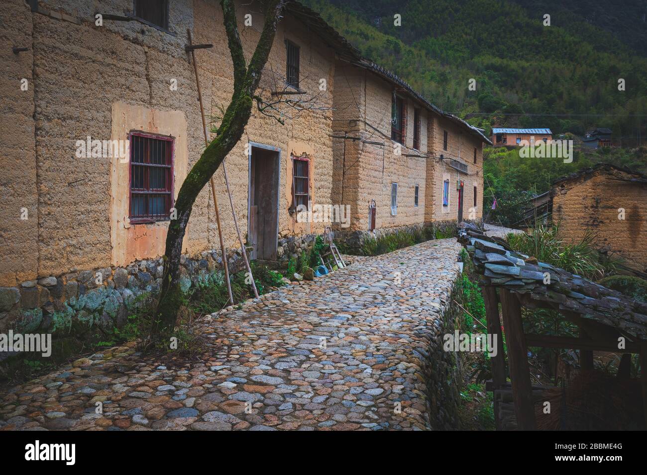 Paesaggio di campagna del villaggio tradizionale e storico della Cina Foto Stock