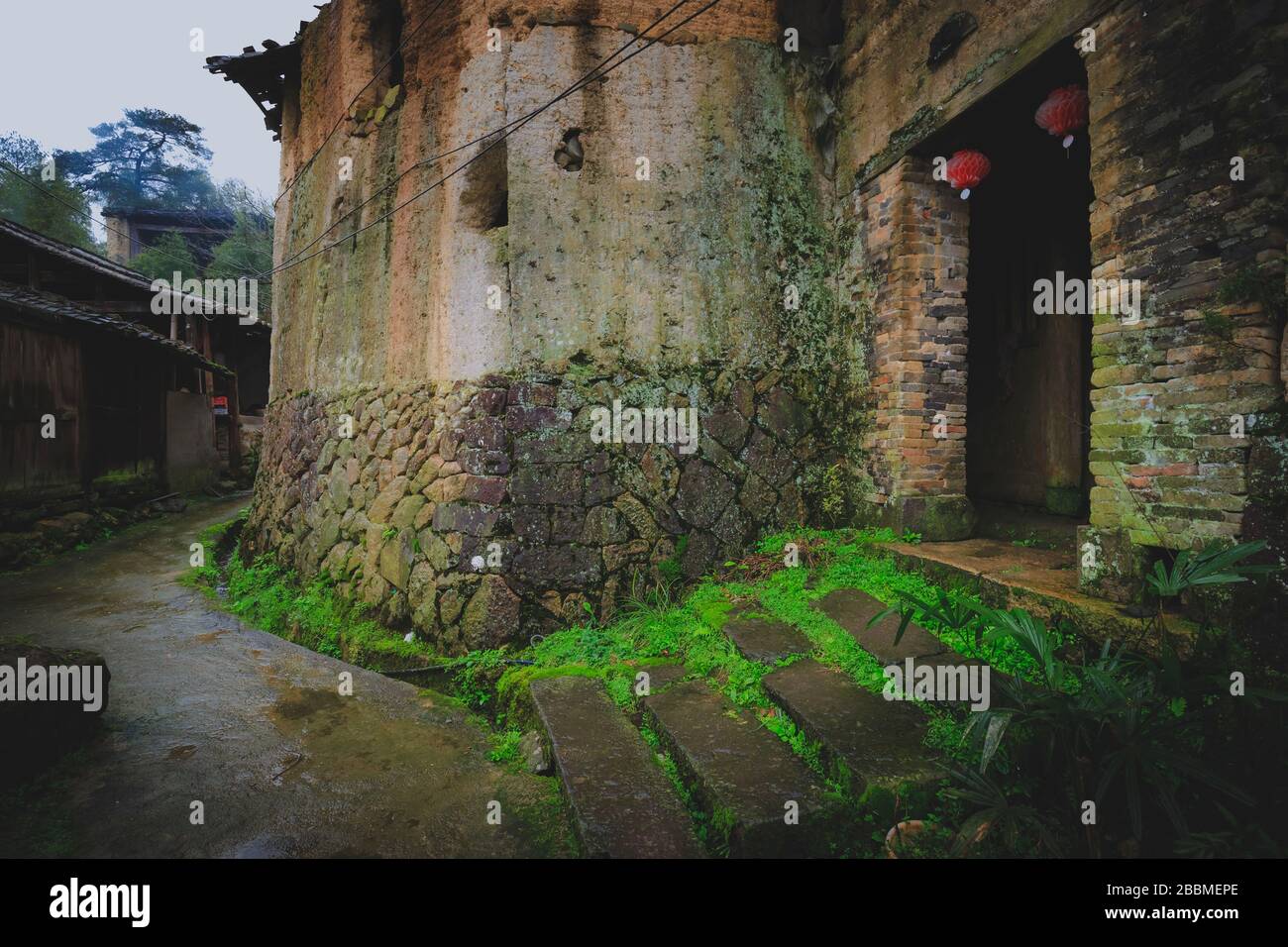 Paesaggio di campagna del villaggio tradizionale e storico della Cina Foto Stock