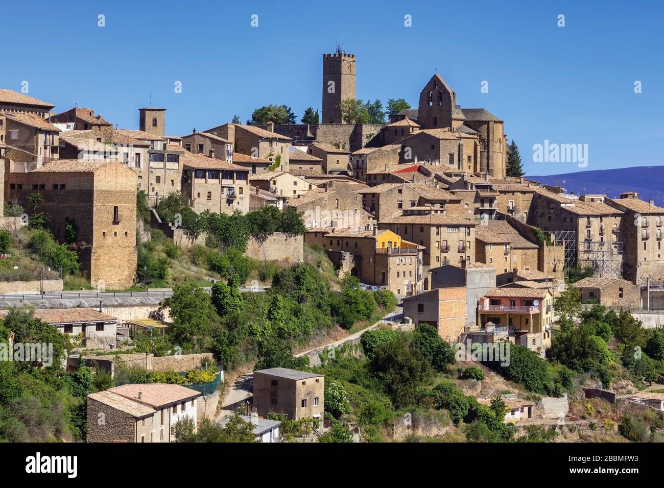 SOS del Rey Catolico, Provincia di Saragozza, Aragona, Spagna. SOS fu il luogo di nascita di Ferdinando II d'Aragona nel 1452 che divenne uno dei Reyes Catolico Foto Stock