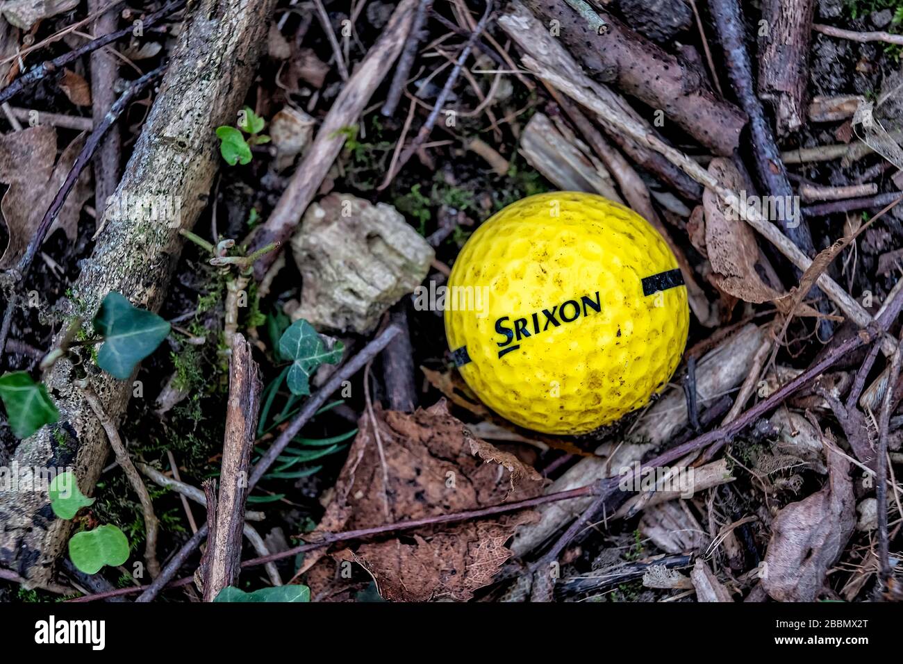 Campo pratica golf scartato. Foto Stock