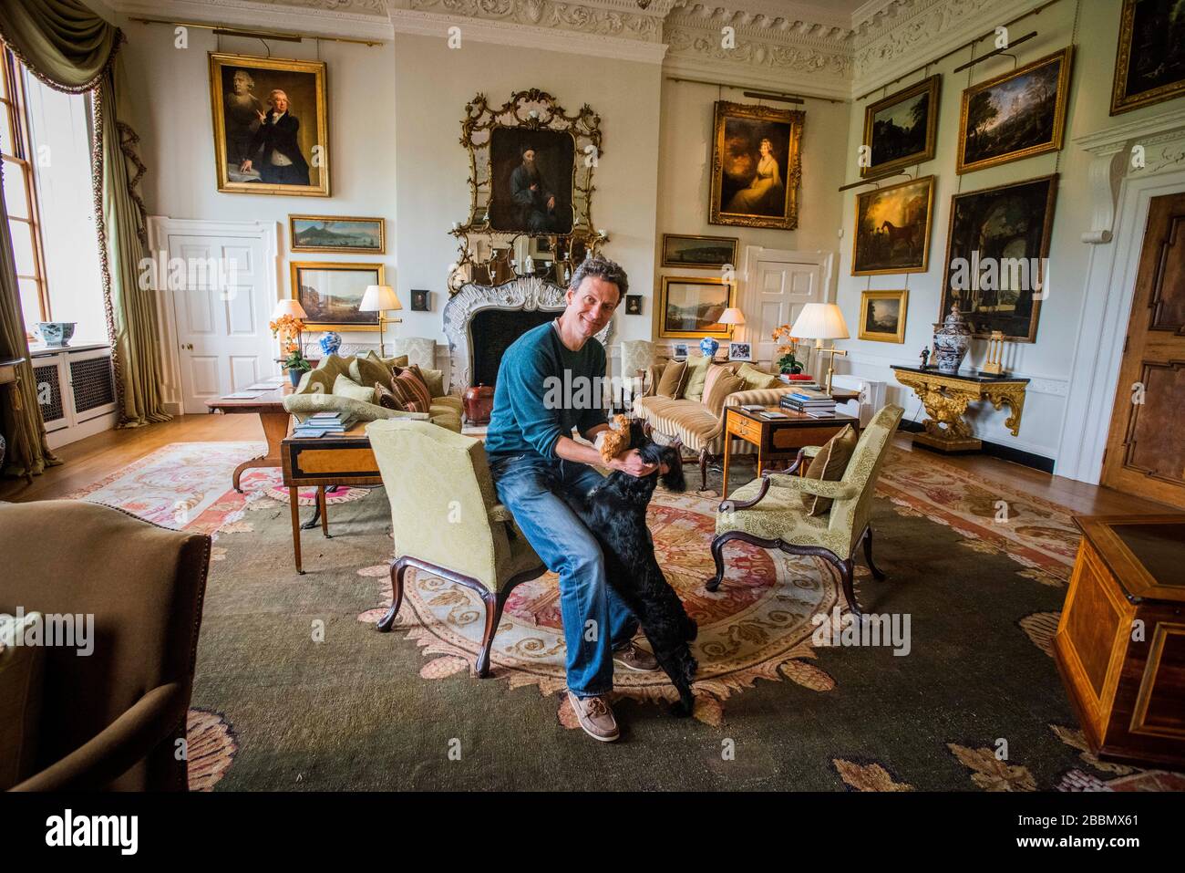 Marchmont House Scottish Borders con Hugo Burge (proprietario) Foto Stock