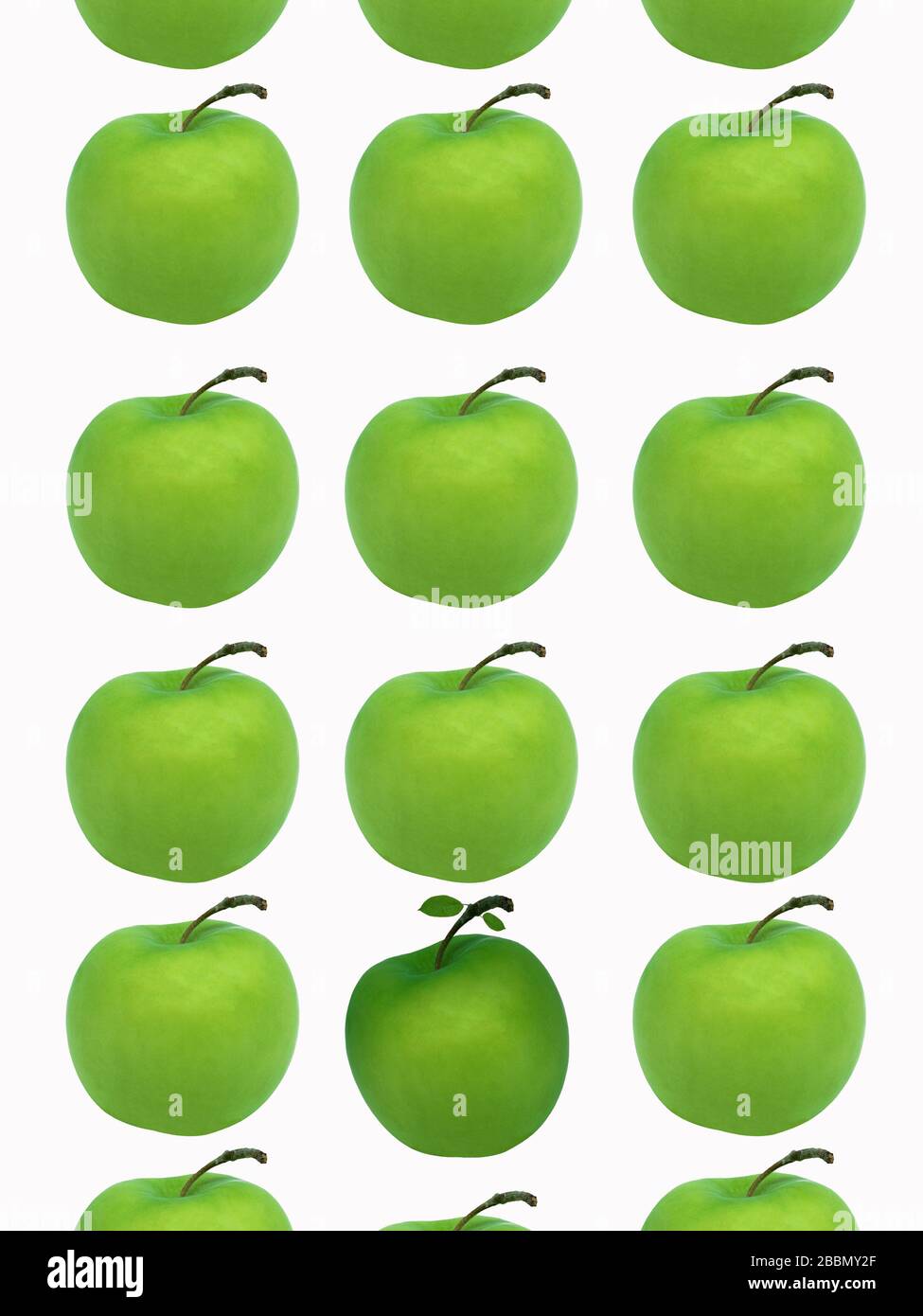 mele verdi primo piano verticale sfondo migliore selezione concetto Foto Stock