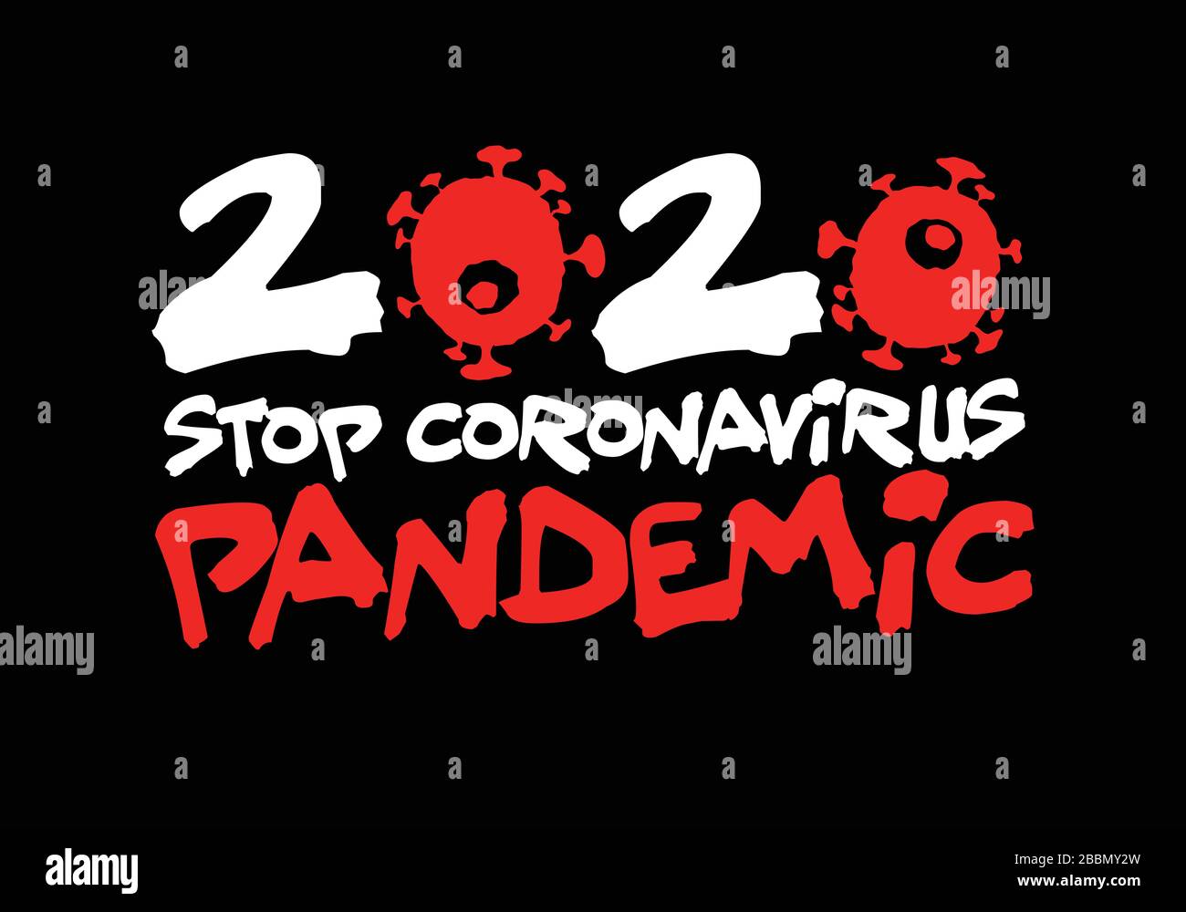 Segni attenzione coronavirus. Arrestare il coronavirus. Illustrazione del vettore Illustrazione Vettoriale