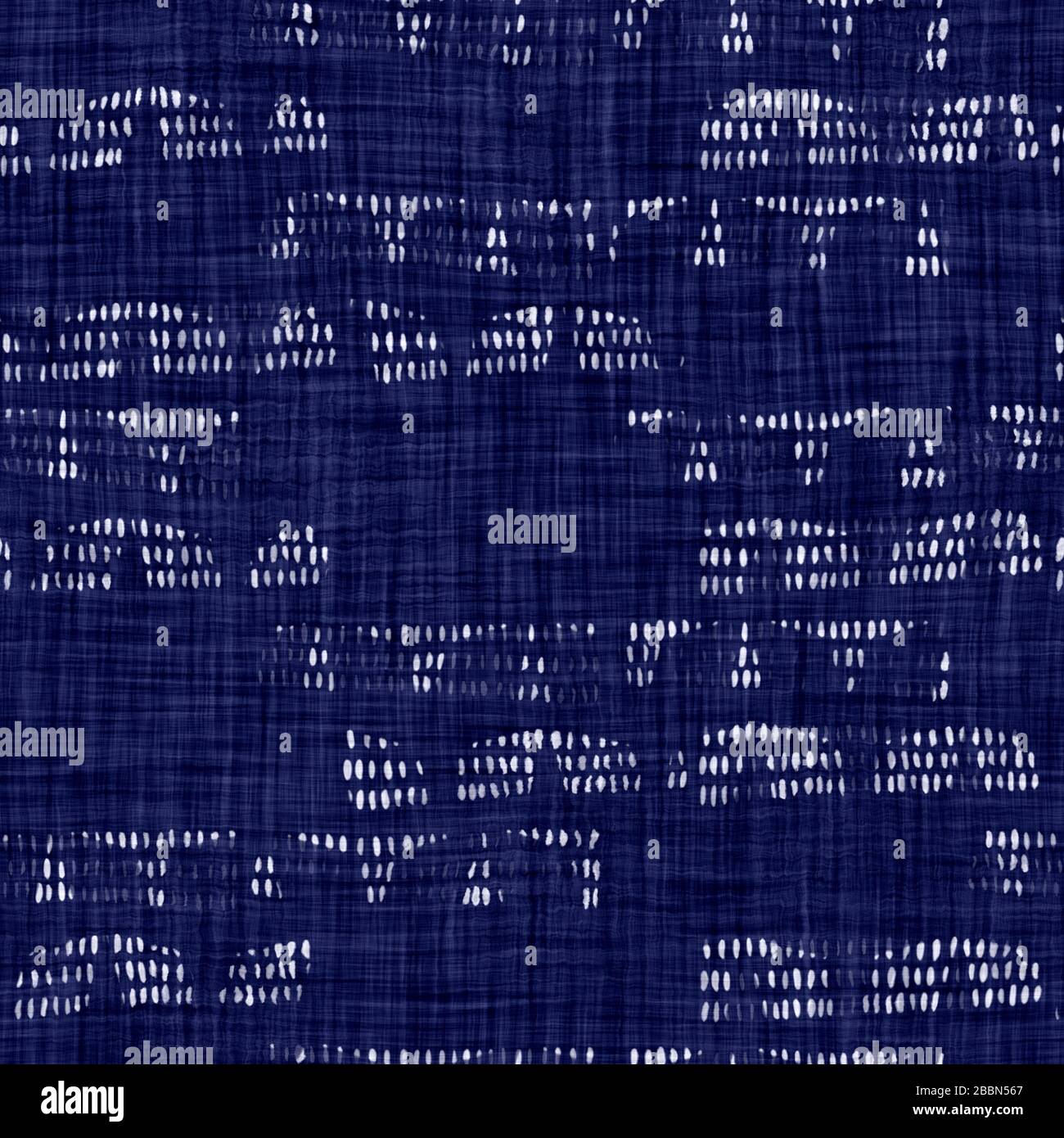 Indigo blu batik effetto tinto texture sfondo. Campione giapponese senza cuciture a ripetizione. Tintura candeggina con motivo a cravatta pittorica. Fusione asiatica maschile Foto Stock