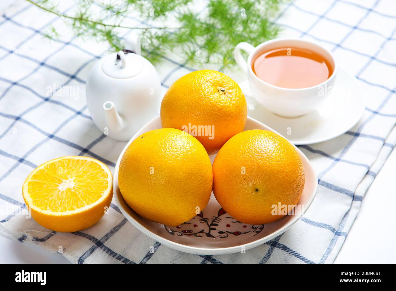 Bevanda calda arancione nutriente tè pomeridiano Foto Stock