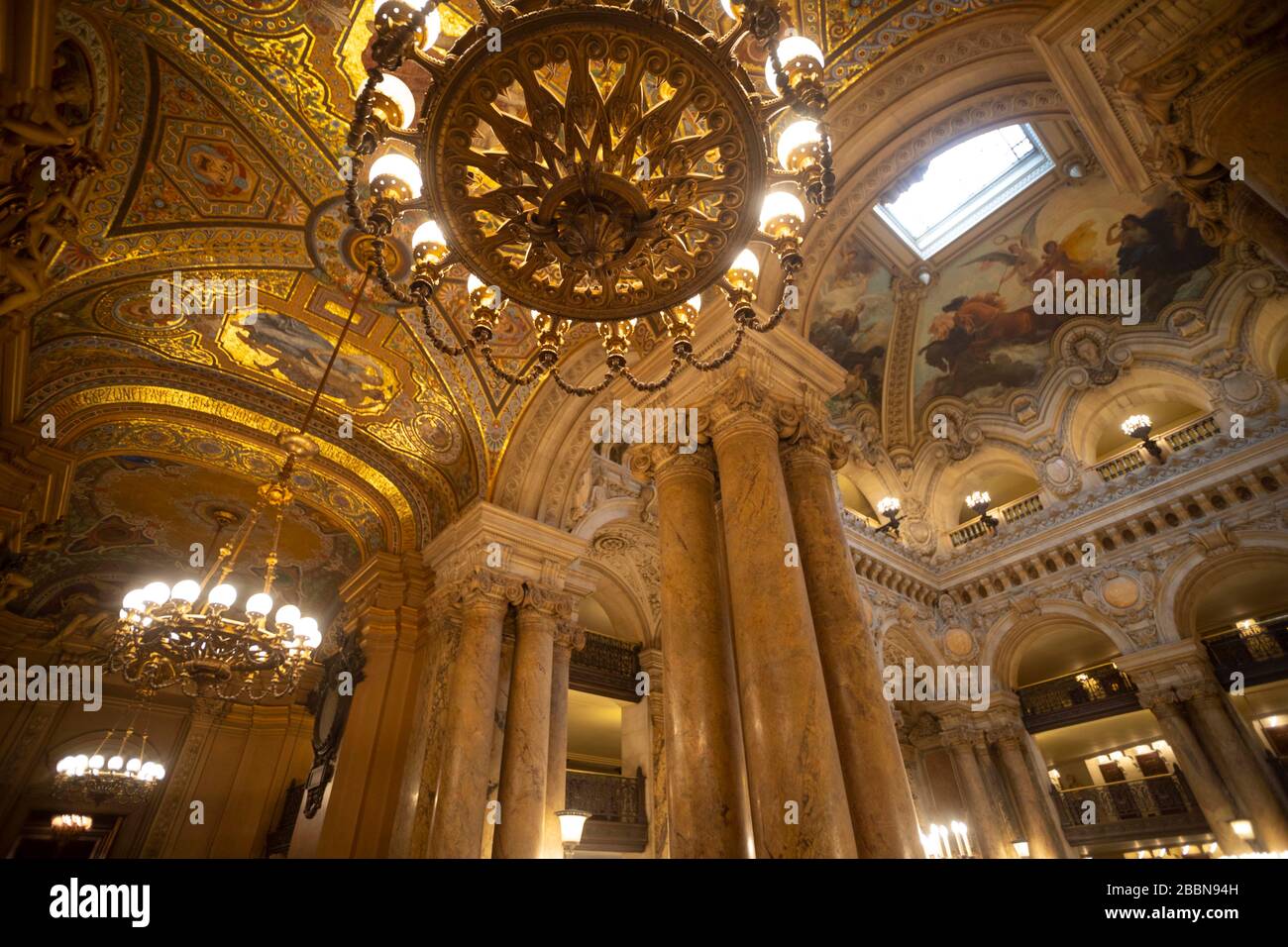 Soffitto al Chateau de Fontainebleau Foto Stock