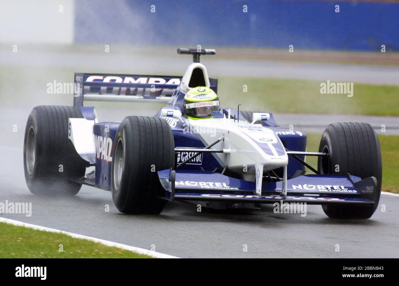 Ralf Schumacher Williams-BMW durante il Gran Premio di Gran Bretagna sul circuito di Silverstone il 17/07/2001 Foto Stock