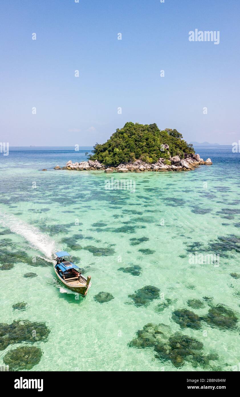Guyam Isola di Siargao Phillipines veduta aerea Foto Stock