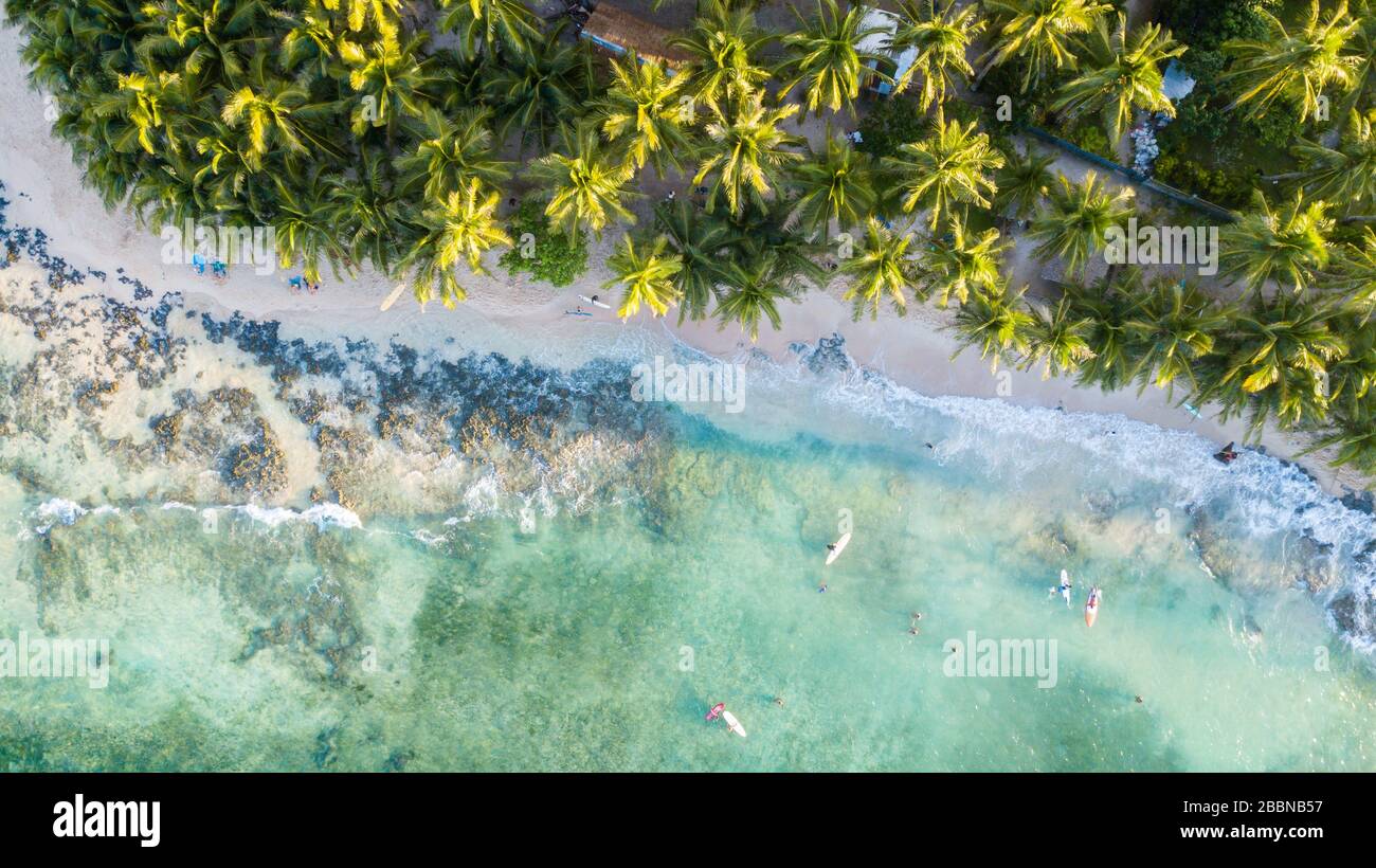 Guyam Isola di Siargao Phillipines veduta aerea Foto Stock