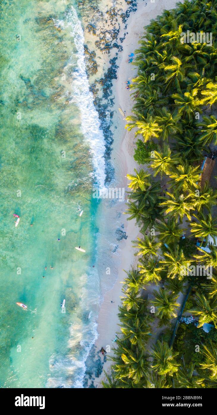 Guyam Isola di Siargao Phillipines veduta aerea Foto Stock