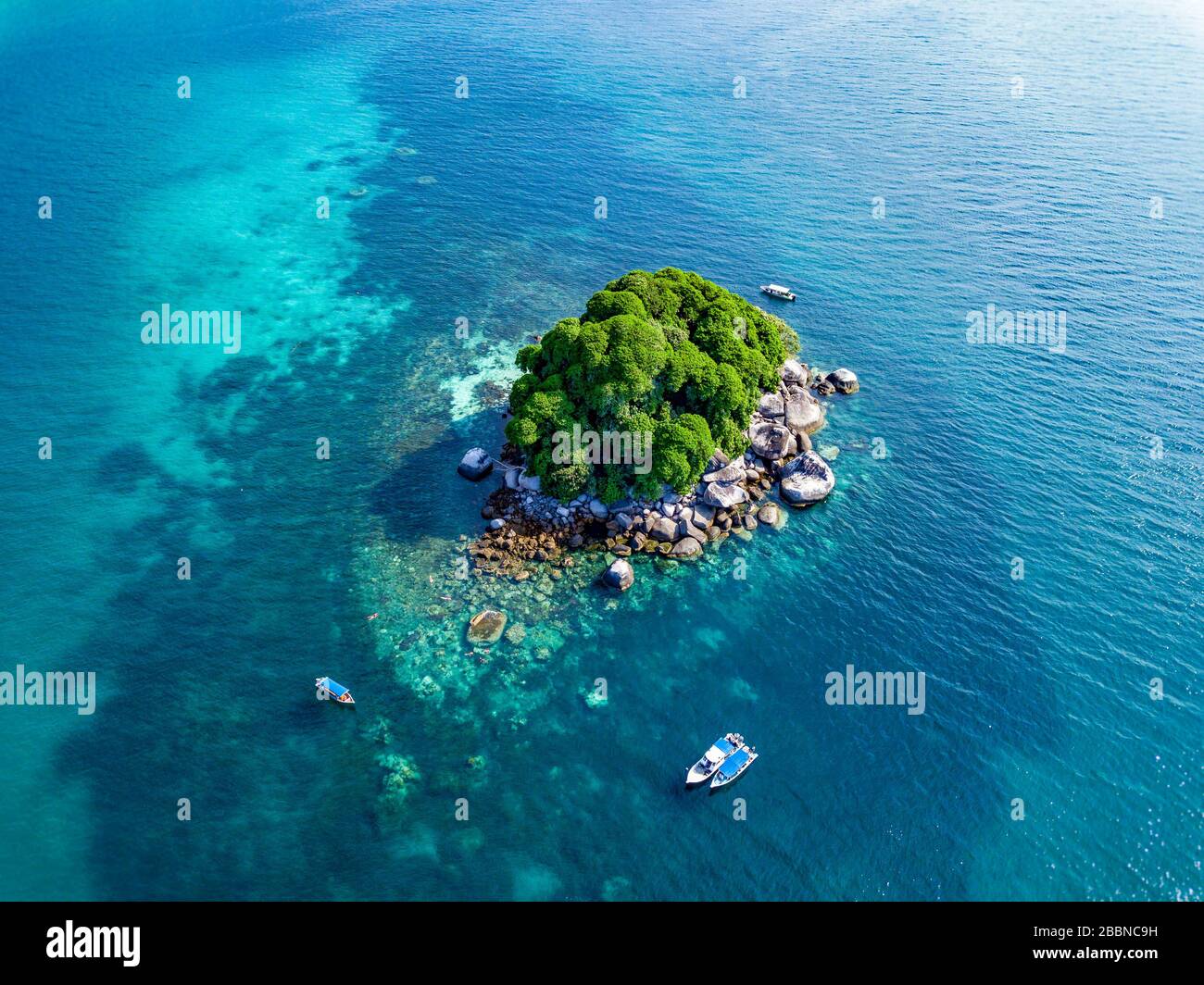 Pulau Tioman Drone vista Malesia Foto Stock