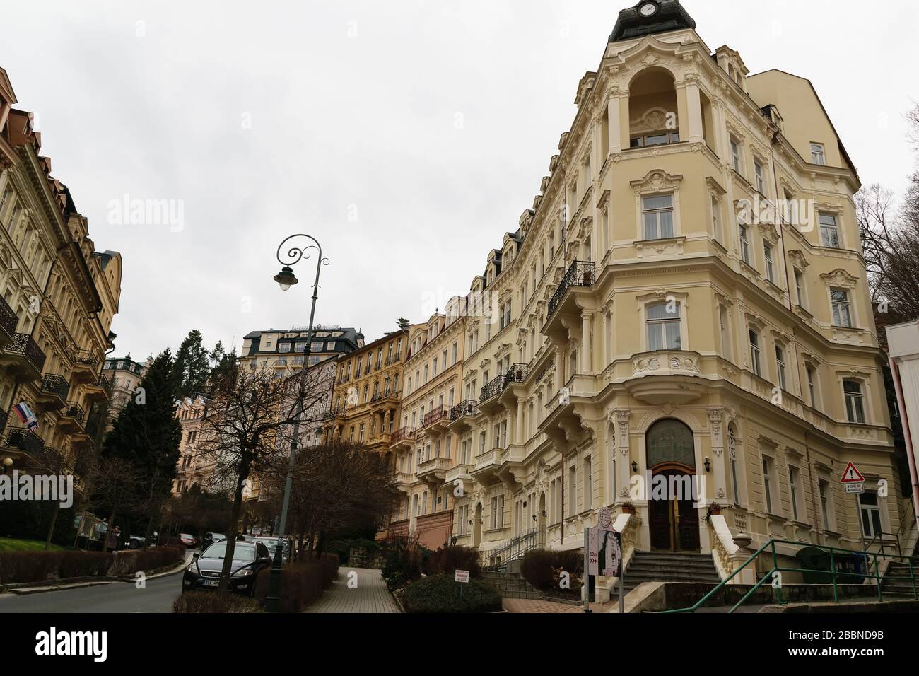 Hotel Anglicky Dvur Karlovy Vary Repubblica Ceca Böhmen Foto Stock