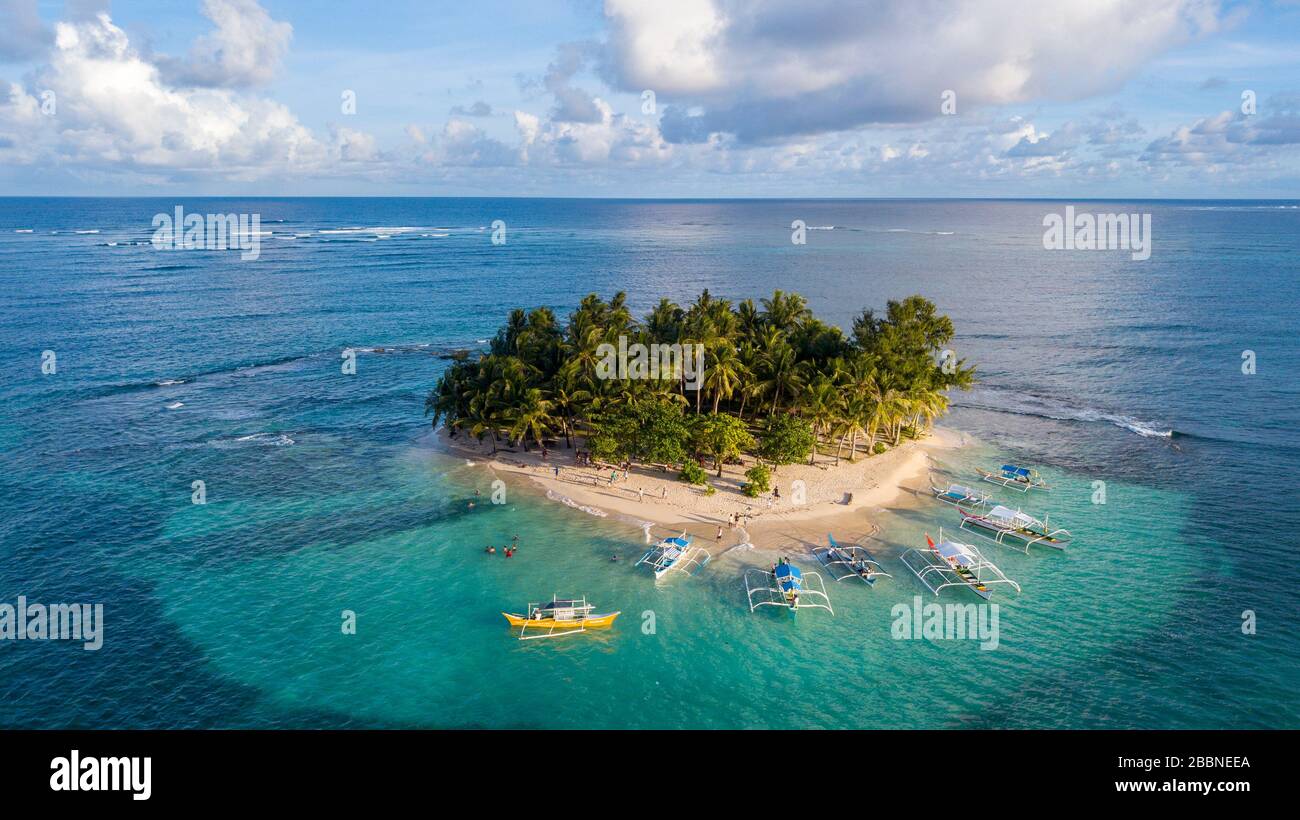 Guyam Isola di Siargao Phillipines veduta aerea Foto Stock