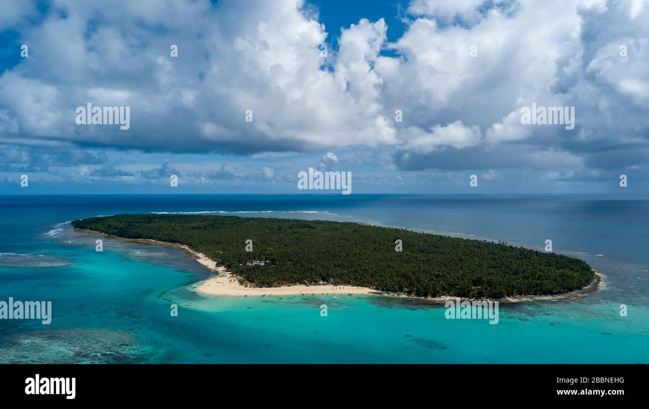 Guyam Isola di Siargao Phillipines veduta aerea Foto Stock