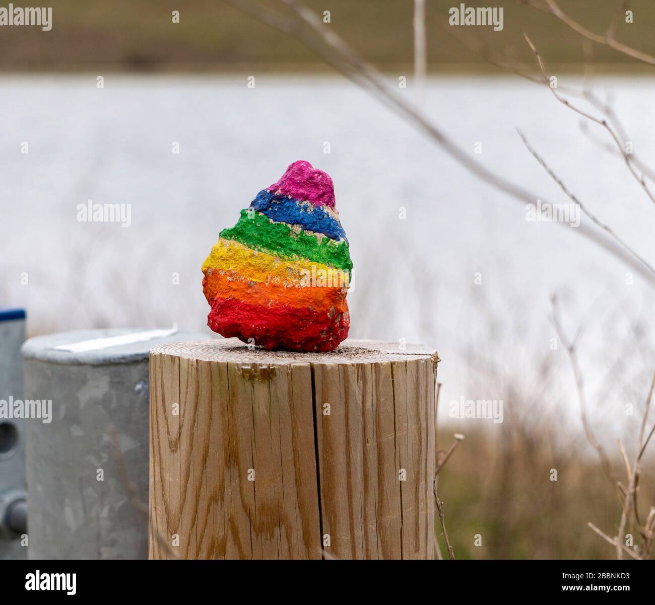 covid 19 arcobaleni Foto Stock