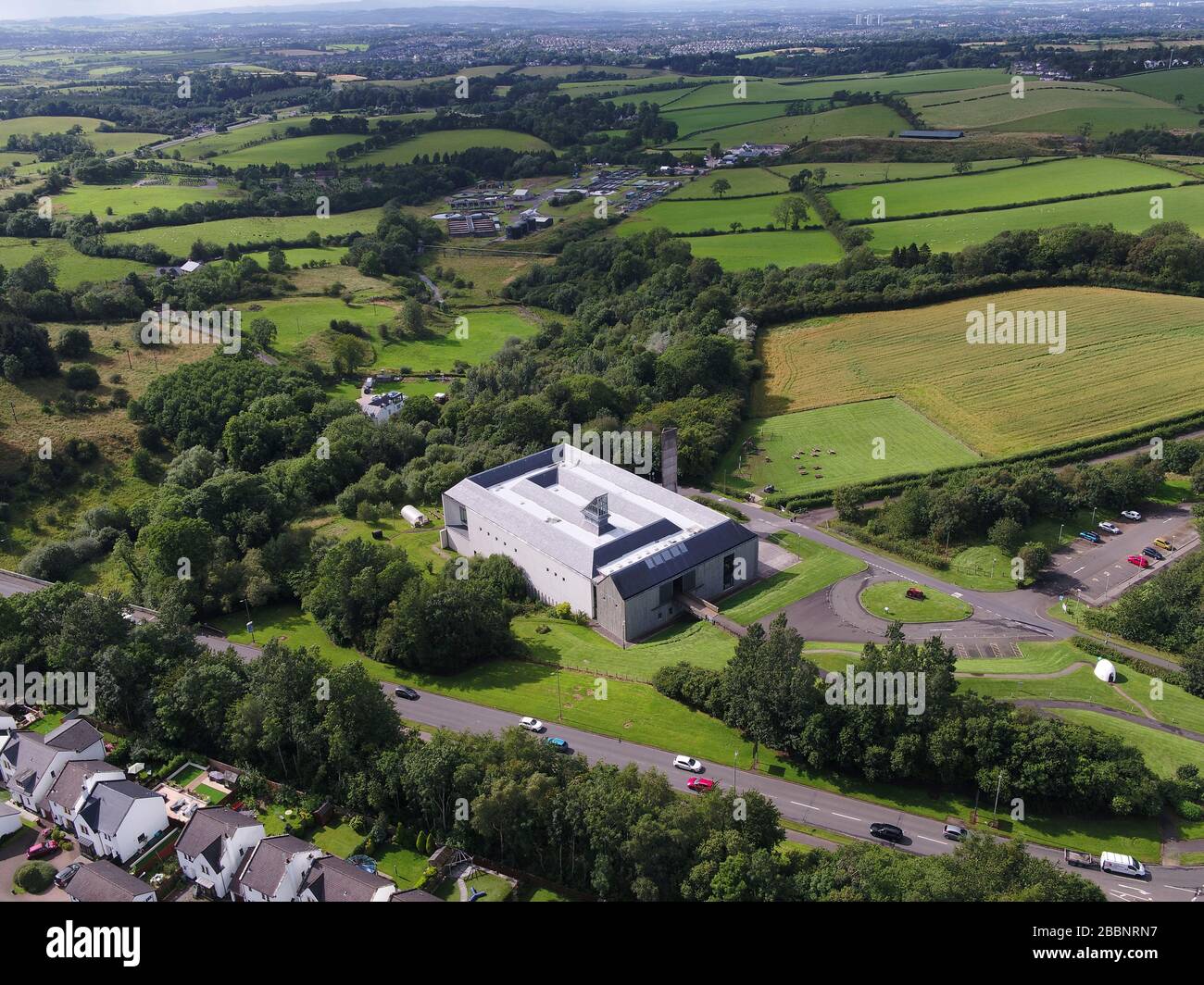 Veduta aerea del museo nazionale della vita rurale East Kilbride Foto Stock