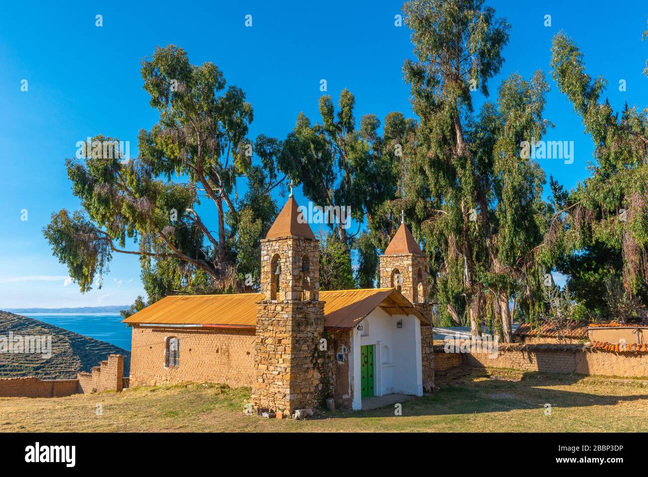 Isla del Sol o Isola del Sole, Lago Titicaca, Dipartimento la Paz, Ande, Bolivia, America Latina Foto Stock