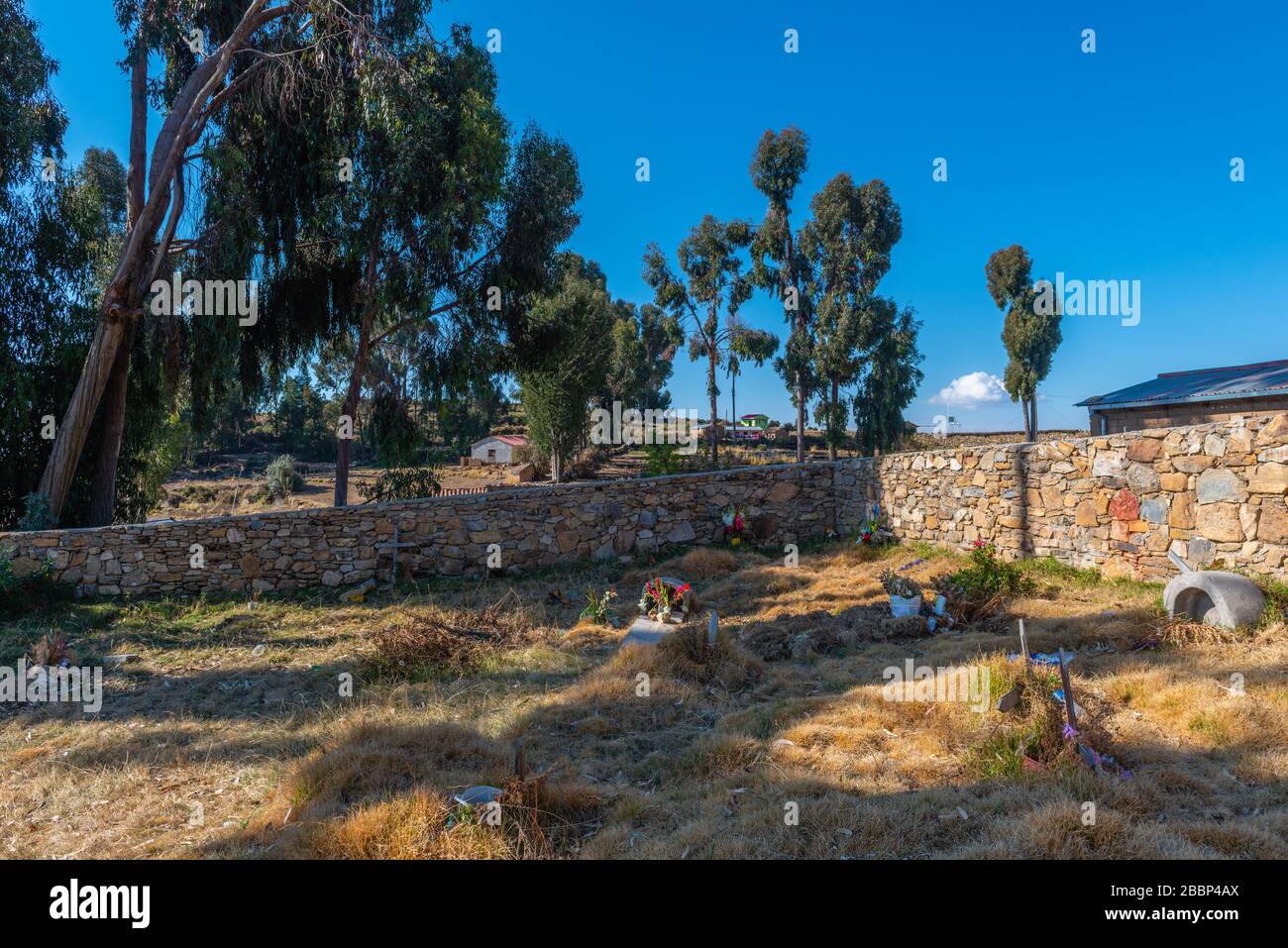 Isla del Sol o Isola del Sole, Lago Titicaca, Dipartimento la Paz, Ande, Bolivia, America Latina Foto Stock