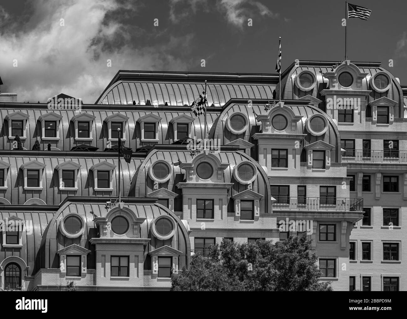 Il Willard Hotel and Office Building è situato sulla Pennsylvania Avenue 1401, Washington DC. L'hotel storico è stato restaurato nel 1986 e l'estensione dell'ufficio è stata aggiunta. Foto Stock