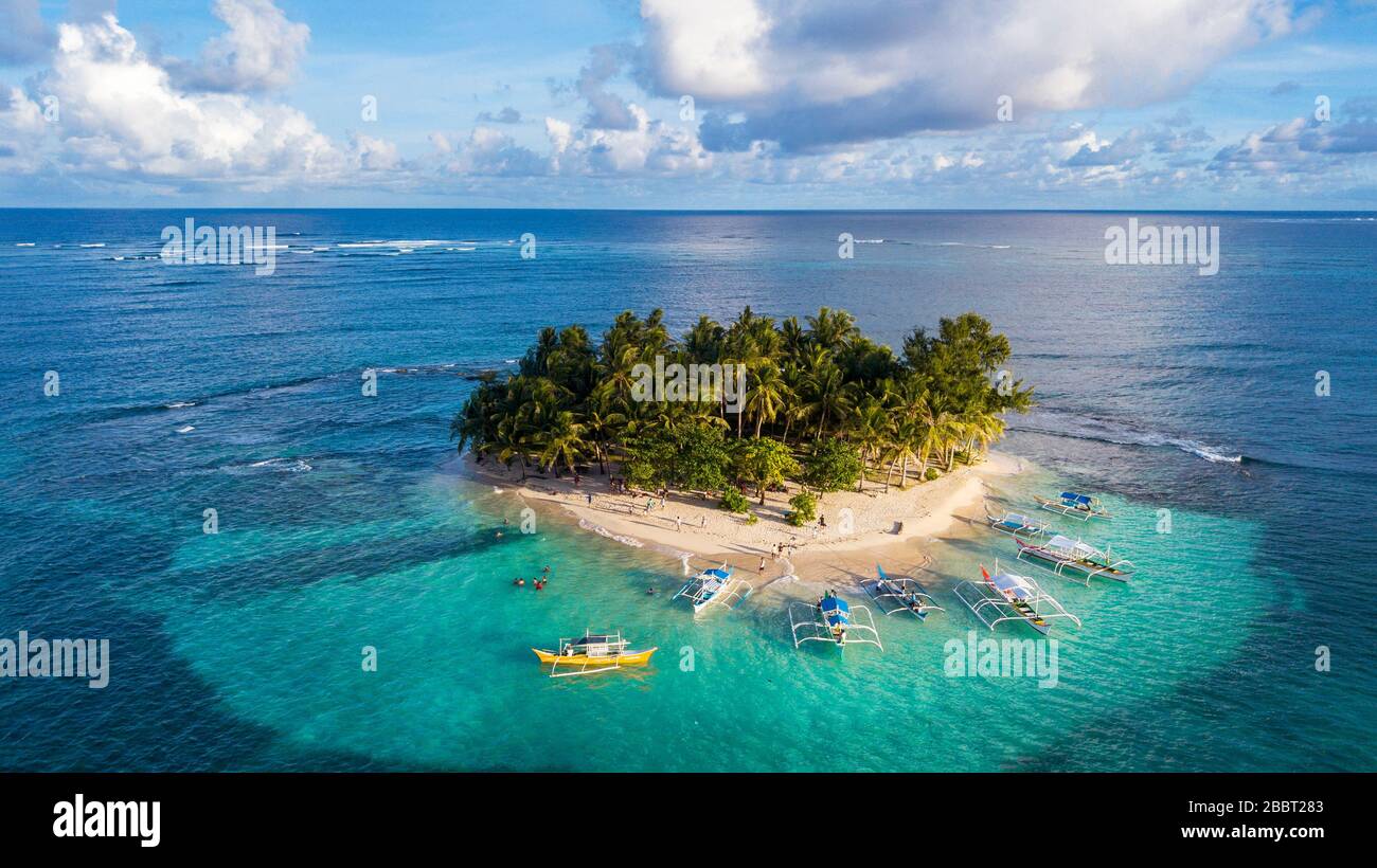 Siargao Island Paradise nelle Filippine vista aerea Foto Stock