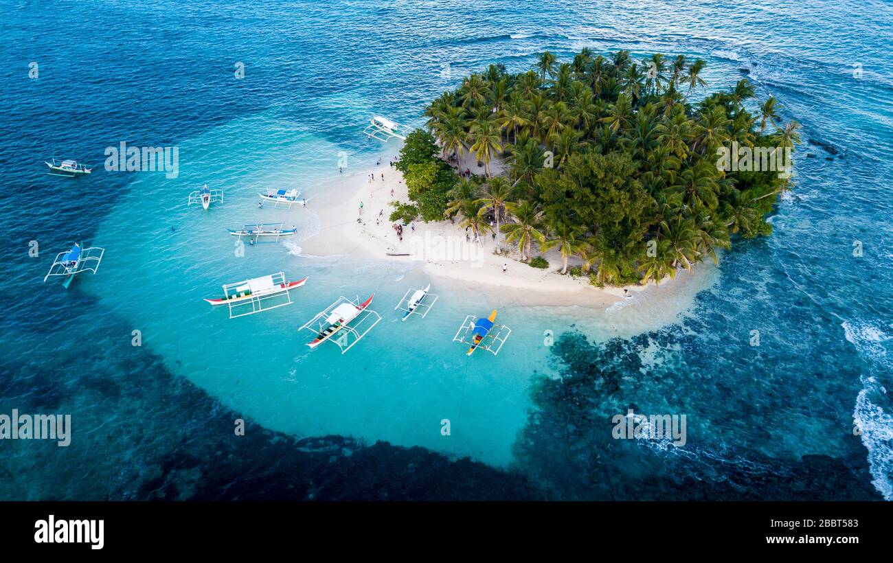 Siargao Island Paradise nelle Filippine vista aerea Foto Stock