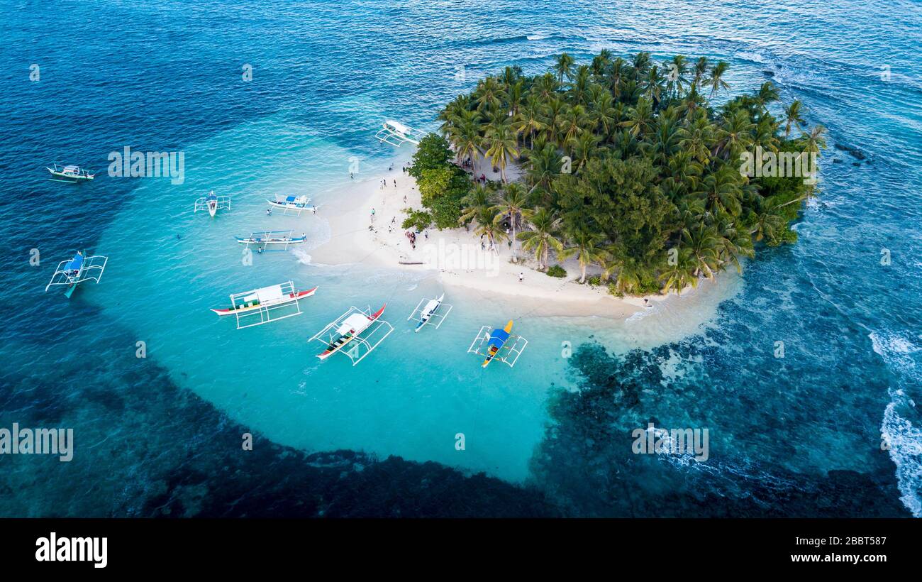 Siargao Island Paradise nelle Filippine vista aerea Foto Stock