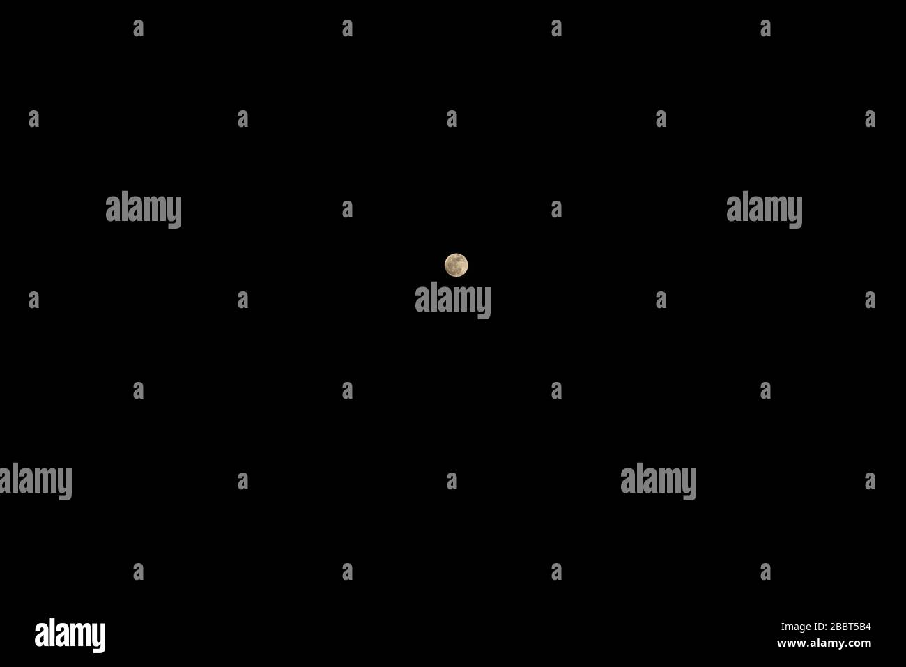 Sostituzione del cielo della vista notturna della Luna Foto Stock