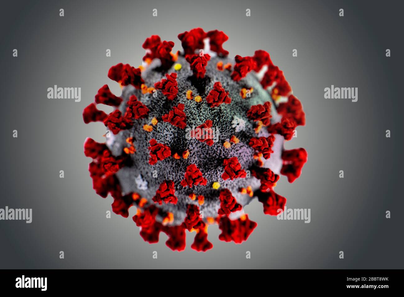 Un modello di particella di coronavirus COVID 19 Foto Stock