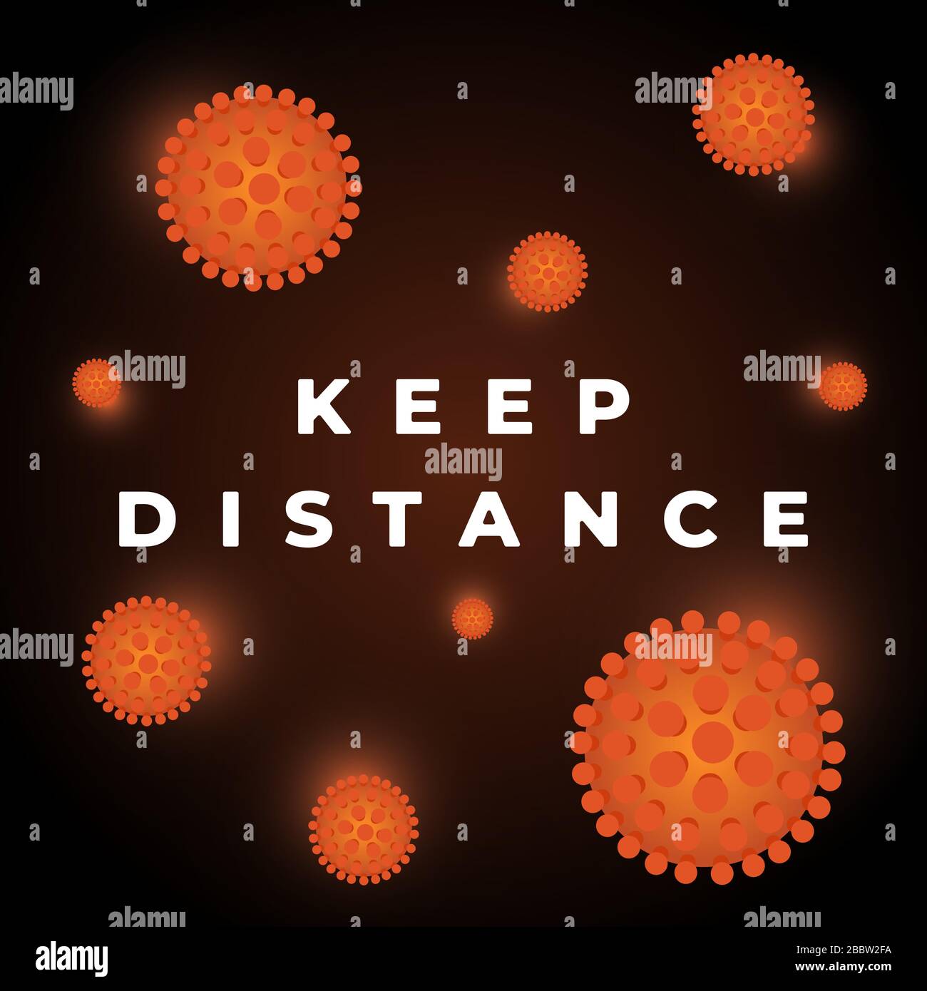 Mantenere la distanza nel poster delle persone della società pubblica. Coronavirus COVID-19 epidemia diffusione misure preventive banner disegno quadrato. Procedura per proteggersi immagine vettoriale eps Illustrazione Vettoriale