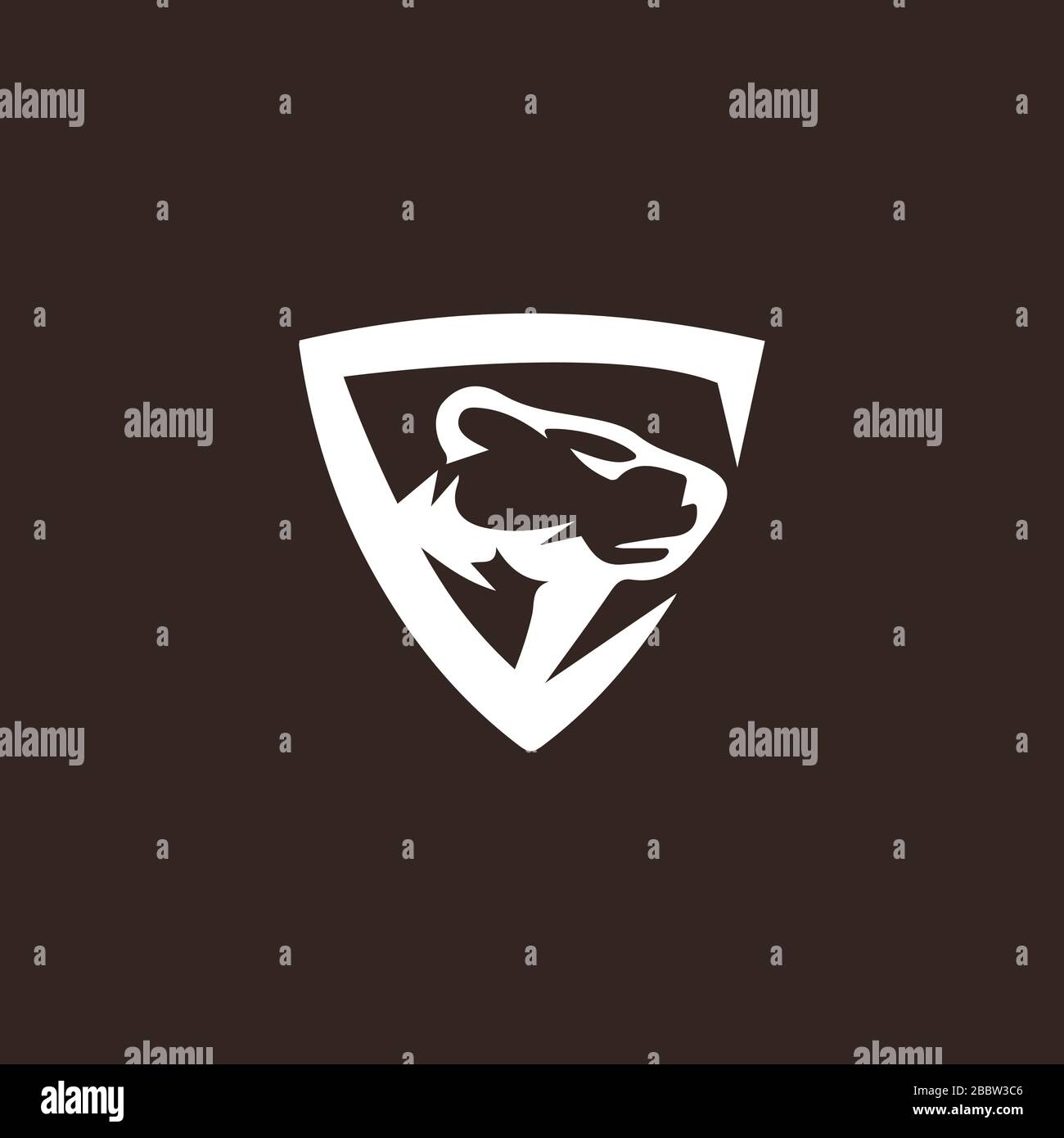 Modello di disegno vettoriale con logo Bear Illustrazione Vettoriale