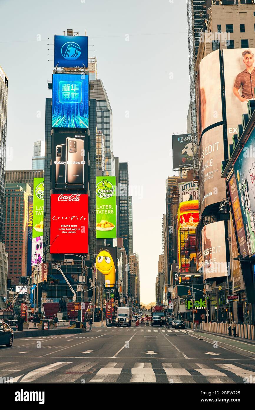 Times Square vuoto Foto Stock