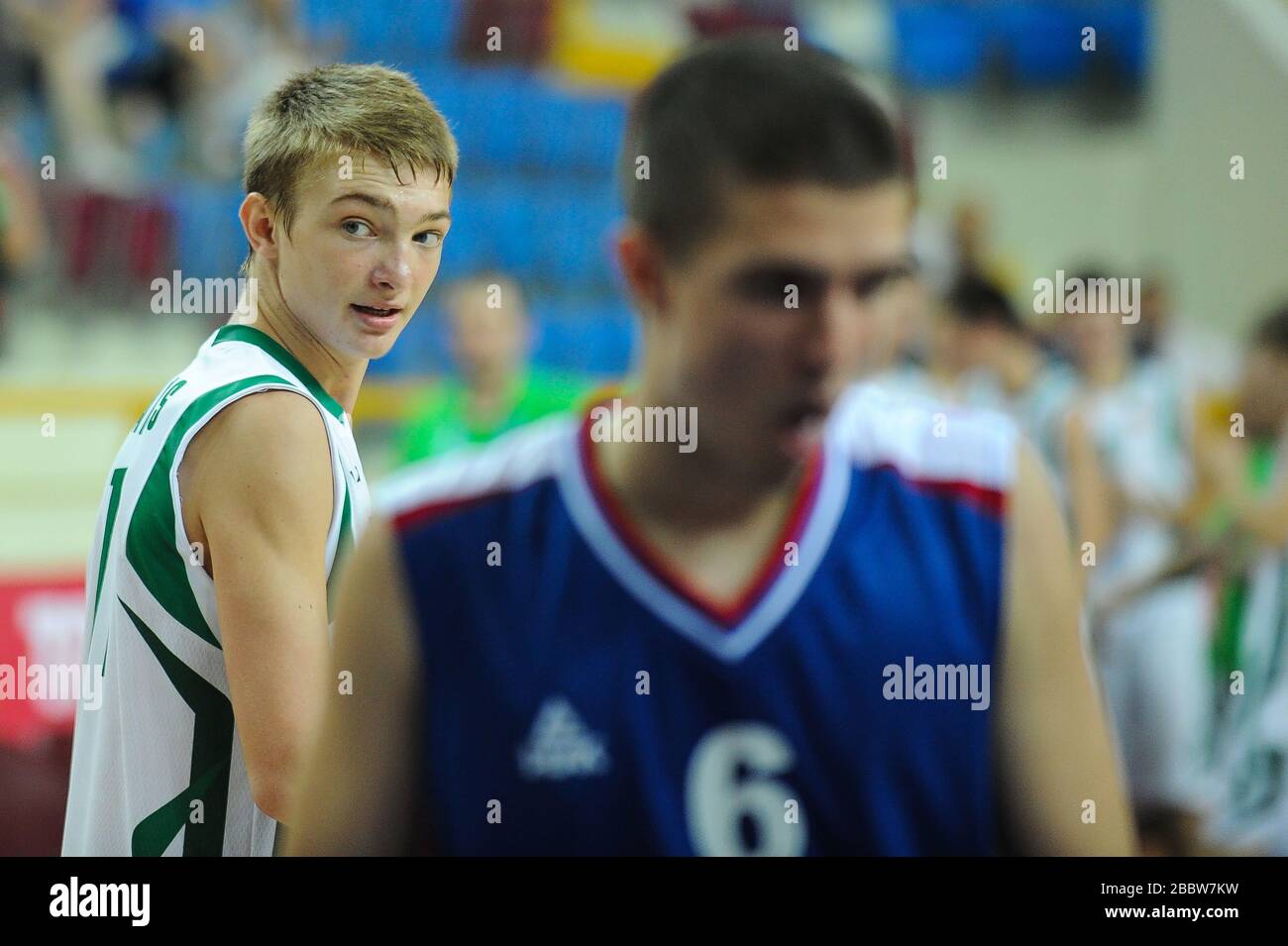 Domantas Sabonis. Il Festival olimpico europeo estivo della gioventù 2011 si è tenuto a Trabzon, in Turchia, tra il 23 e il 29 luglio 2011. Foto Stock