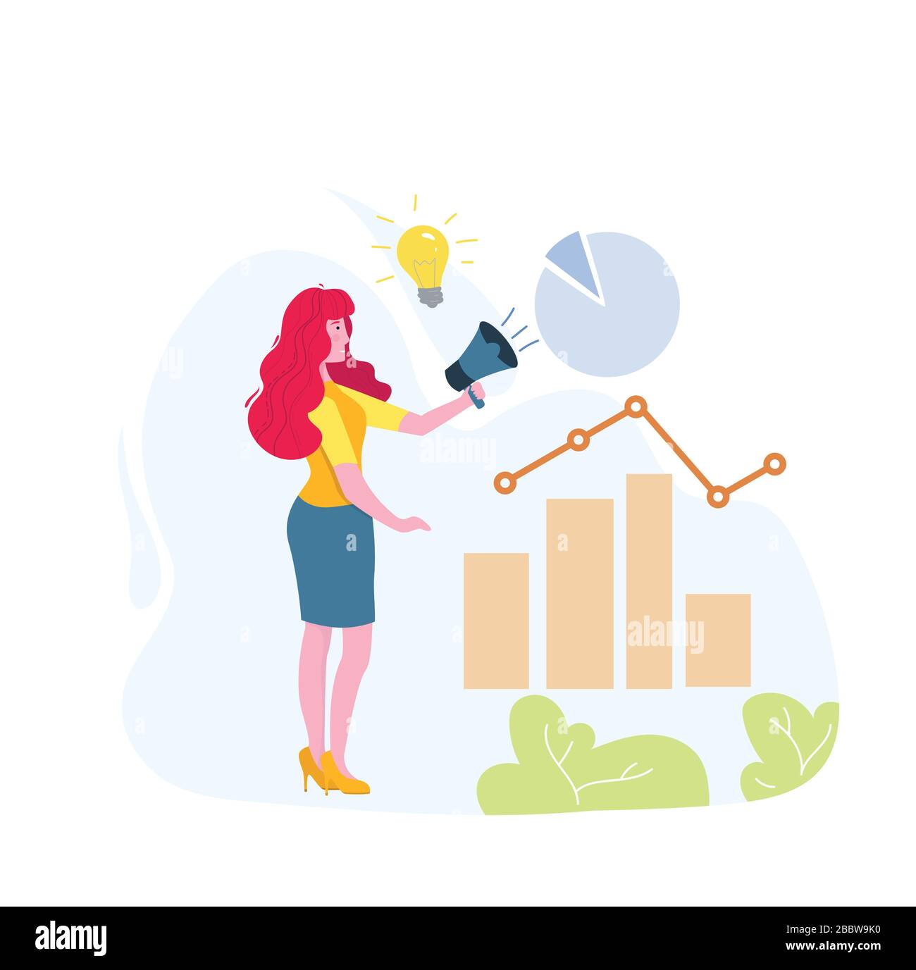 Benchmarking Concept.Idea di sviluppo aziendale Illustrazione Vettoriale