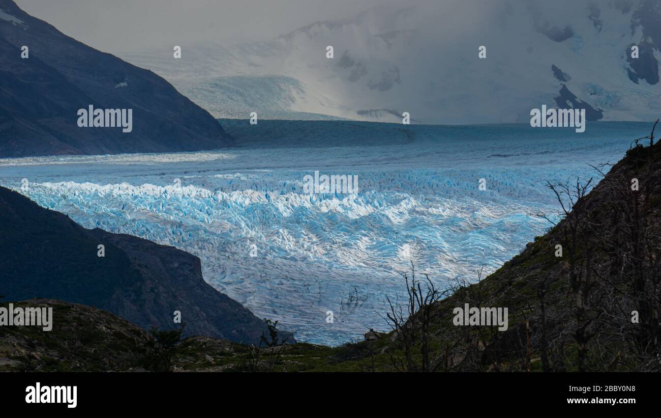 Glacier Grey in Patagonia cilena Foto Stock