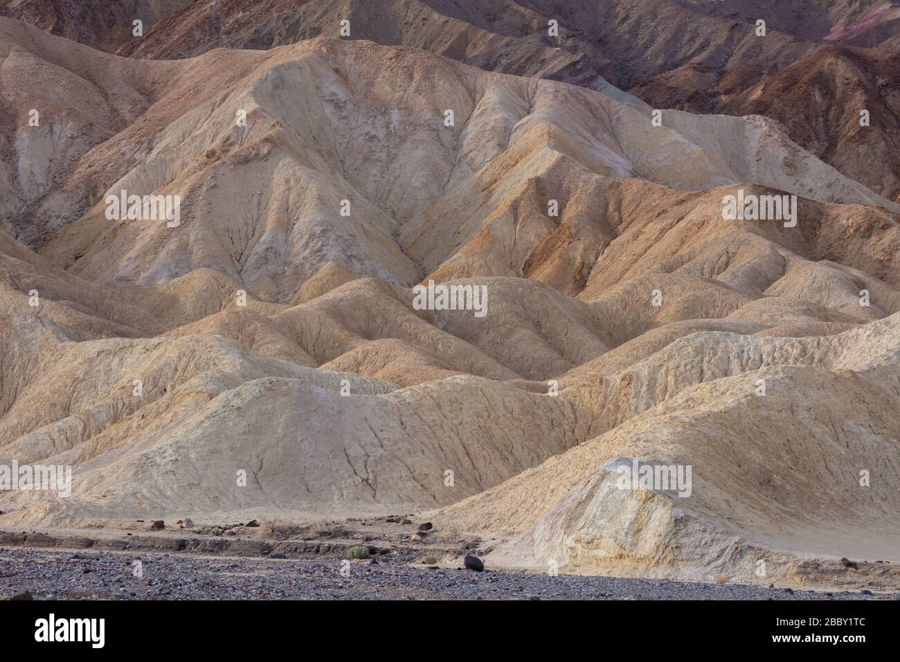 Colline erose, Zabriskie Point, Death Valley National Park, California Foto Stock