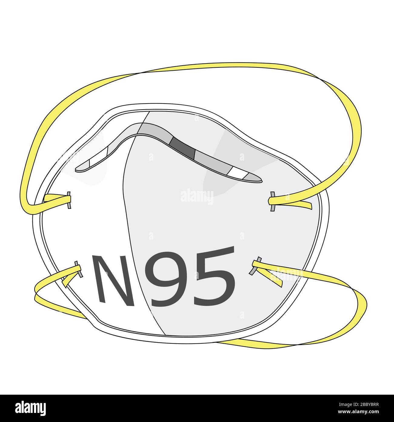 Maschera respiratore N95 per coronavirus proteggere contro il virus. Foto Stock