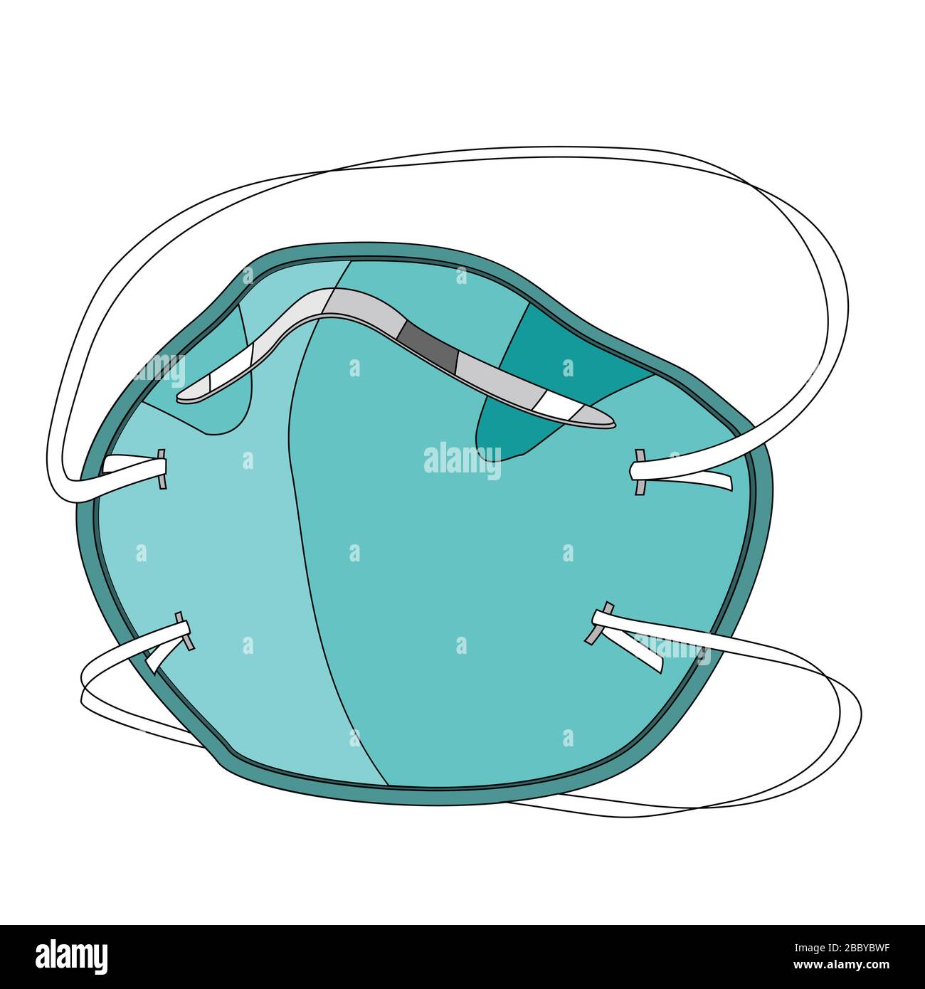 Maschera respiratore N95 per coronavirus proteggere contro il virus. Foto Stock