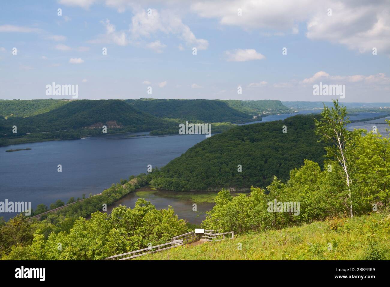 Fiume Mississippi paesaggio panoramico Foto Stock