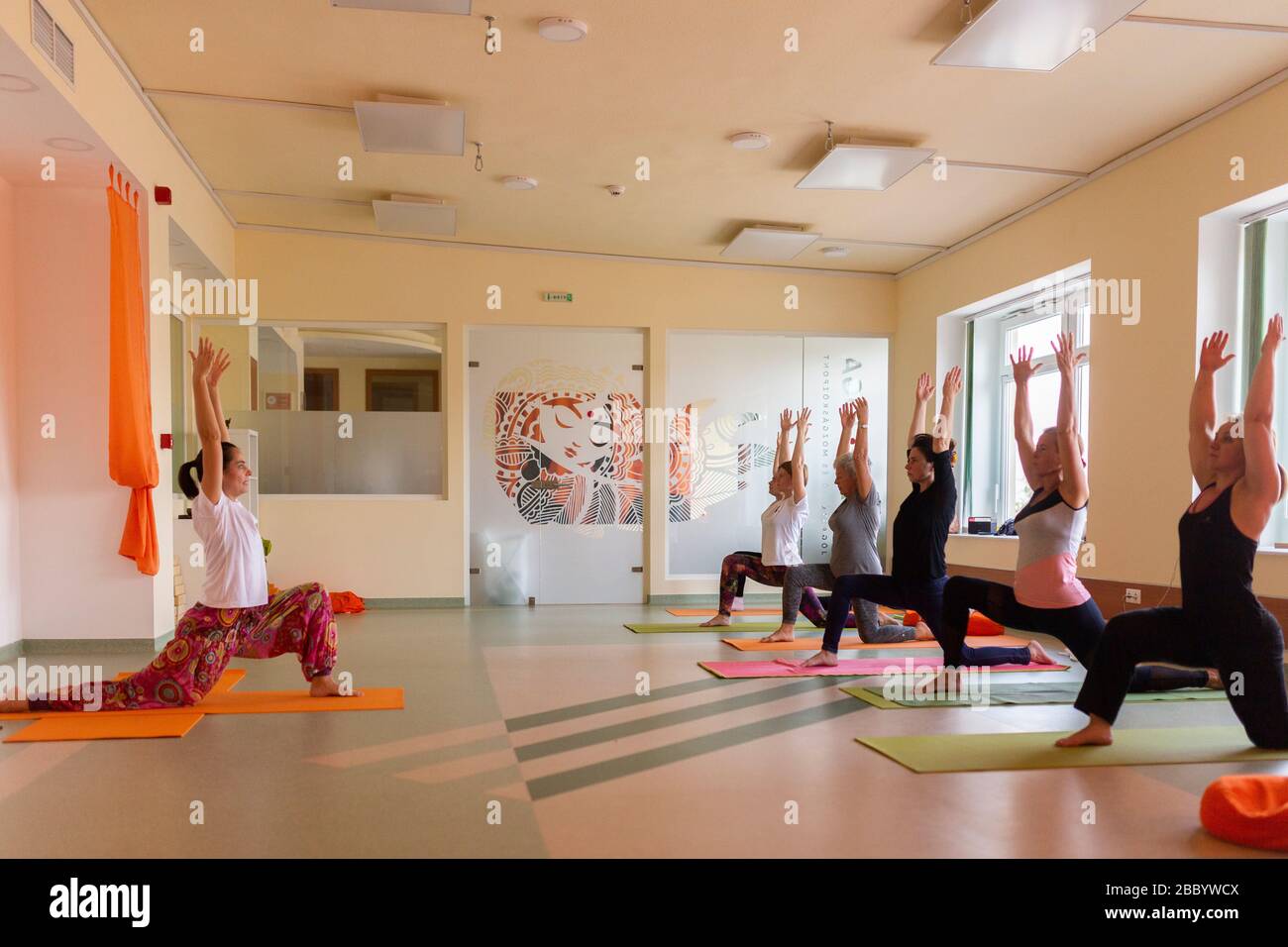Corso di yoga ad Hatha Foto Stock
