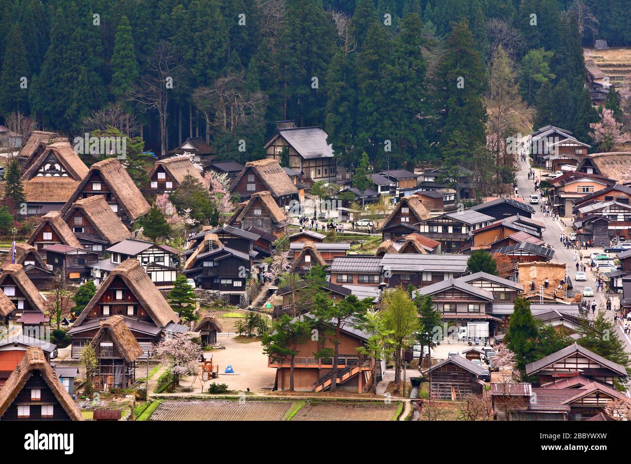 Giappone Landmark Village. Villaggio tradizionale Shirakawa-go in Giappone. Foto Stock