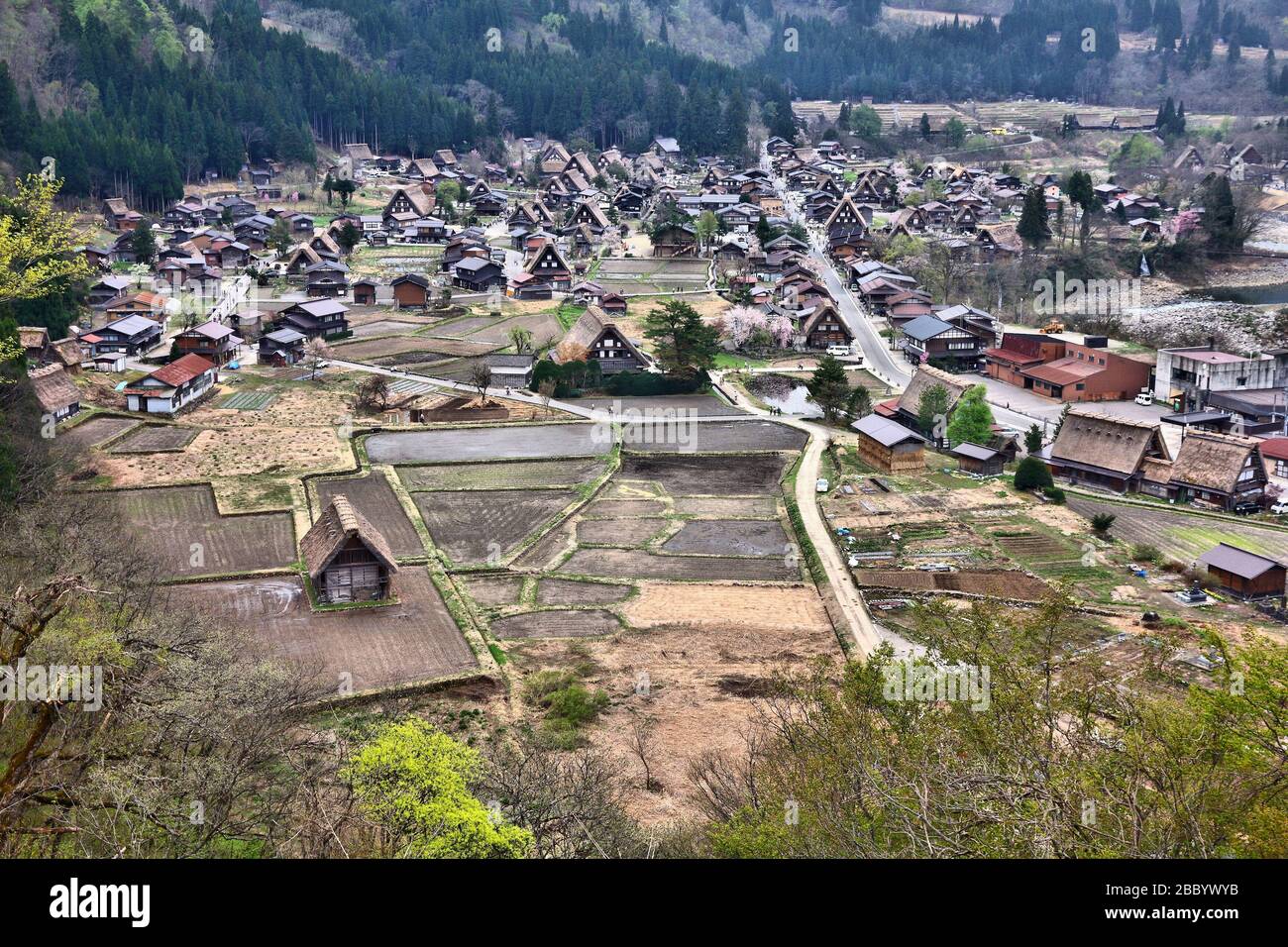 Giappone Landmark Village. Villaggio tradizionale Shirakawa-go in Giappone. Foto Stock