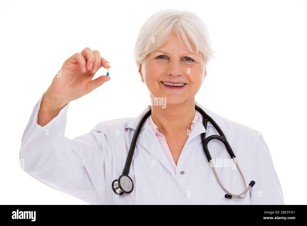 Ritratto di donna sorridente medico Foto Stock