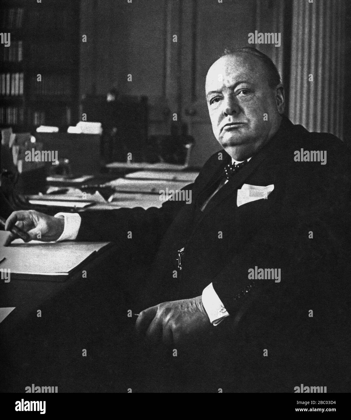 Ritratto di Winston Churchill di Cecil Beaton su come primo Ministro. Maggio 1940 Foto Stock